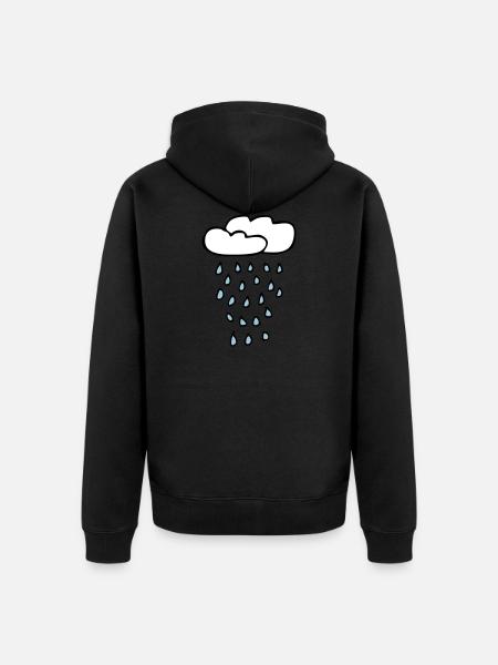 Cloud of rain - Unisex Premium Organic Zip Hoodie - black
