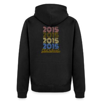 Old School 2015 - Veste à capuche bio Premium Unisexe - noir - Dos - Nico (187cm)