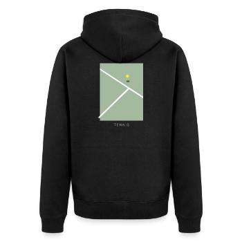 Tennis Art - Veste à capuche bio Premium Unisexe - noir - Dos - Nico (187cm)