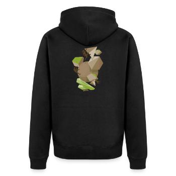 équipe sympa - Veste à capuche bio Premium Unisexe - noir - Dos - Nico (187cm)
