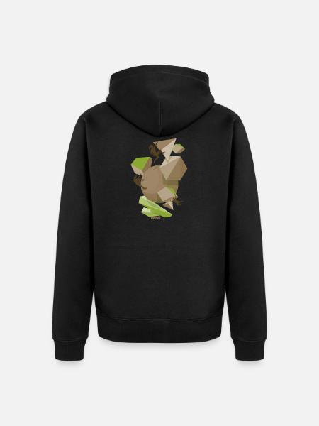 Spaß-Team - Unisex Premium Bio Zip Hoodie - Schwarz