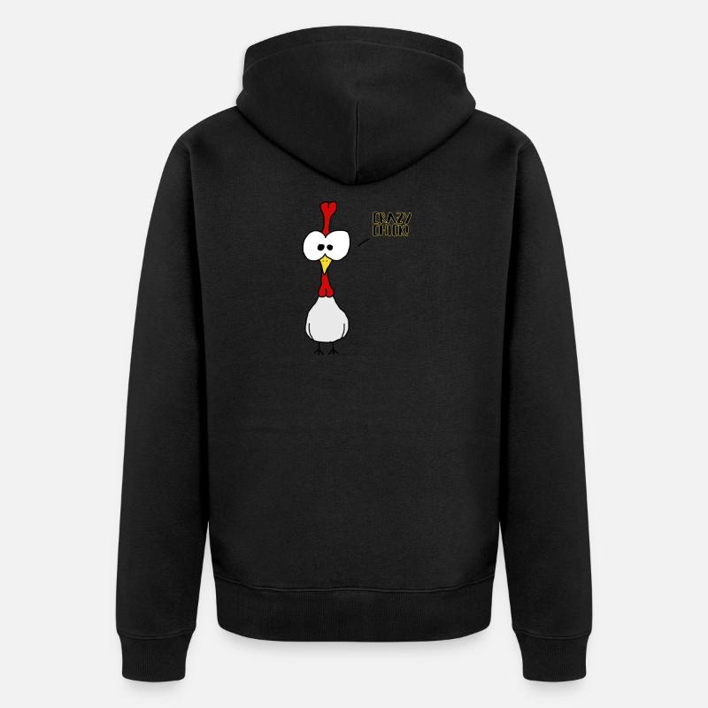 Crazy Chick - Unisex Premium Bio Zip Hoodie - Schwarz