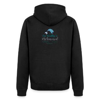 Mermaids are real fairy tale mermaid gifts - Unisex Premium Organic Zip Hoodie - black - Back - Nico (187cm)