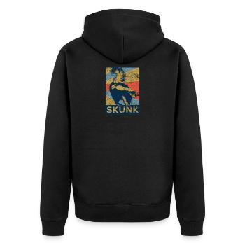 Skunk puant animal cadeau vintage forêt nature - Veste à capuche bio Premium Unisexe - noir - Dos - Nico (187cm)