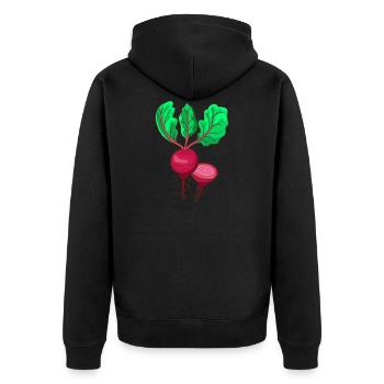Betteraves rouges betteraves - Veste à capuche bio Premium Unisexe - noir - Dos - Nico (187cm)