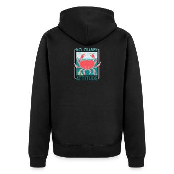 Crab Crab Crustacean Ocean Gift Idea - Unisex Premium Organic Zip Hoodie - black - Back - Nico (187cm)