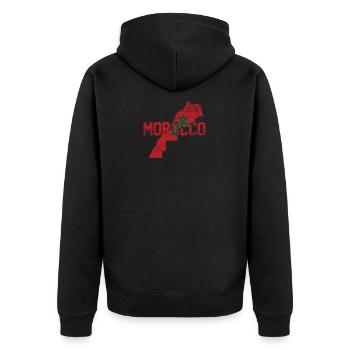 Maroc - Veste à capuche bio Premium Unisexe - noir - Dos - Nico (187cm)