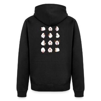 Mouton - Funny pictures - Idée cadeau - Veste à capuche bio Premium Unisexe - noir - Dos - Nico (187cm)