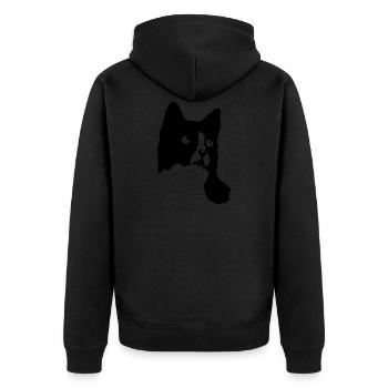 Chats chats chats chats - Veste à capuche bio Premium Unisexe - noir - Dos - Nico (187cm)
