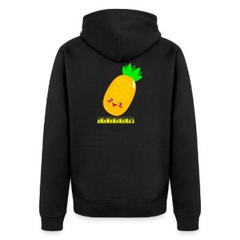 Ananananas - Veste à capuche bio Premium Unisexe - noir - Dos - Nico (187cm)