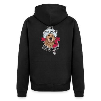 Santa I Can Explain, Chrismas Dog, Santa Doggo - Unisex Premium Organic Zip Hoodie - black - Back - Nico (187cm)