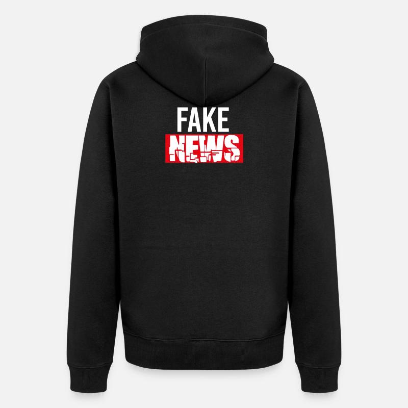 fausses nouvelles - Veste à capuche bio Premium Unisexe - noir