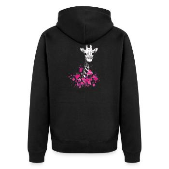 Giraffenklekse - Veste à capuche bio Premium Unisexe - noir - Dos - Nico (187cm)