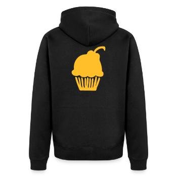 Gâteau d'anniversaire tarte cadeau d'anniversaire muffin - Veste à capuche bio Premium Unisexe - noir - Dos - Nico (187cm)