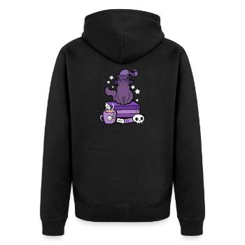 CHAT SORCIÈRE - Veste à capuche bio Premium Unisexe - noir - Dos - Nico (187cm)