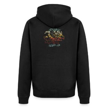 TRICÉRATOPS - Veste à capuche bio Premium Unisexe - noir - Dos - Nico (187cm)