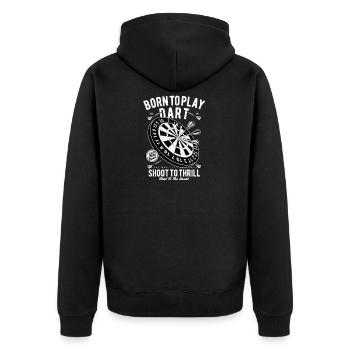 Cadeau pour le joueur de fléchettes amusant qui - Veste à capuche bio Premium Unisexe - noir - Dos - Nico (187cm)
