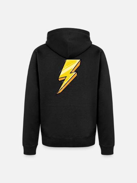 Flash of Light Cartoon - Unisex Premium Organic Zip Hoodie - black