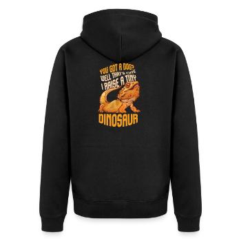 Funny Bearded Dragon Pet Reptile Lizard Lover - Veste à capuche bio Premium Unisexe - noir - Dos - Nico (187cm)