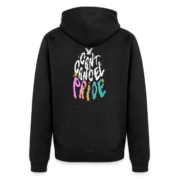 LGBTQ Heart Pride Equality lgbtq+ - Unisex Premium Organic Zip Hoodie - black - Back - Nico (187cm)