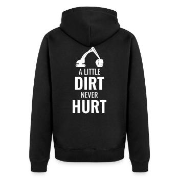 Excavator Backhoe Heavy Equipment Operator Funny - Unisex Premium Organic Zip Hoodie - black - Back - Nico (187cm)