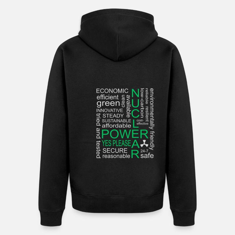 Atomkraft, Ja bitte, Kernenergie - Unisex Premium Bio Zip Hoodie - Schwarz
