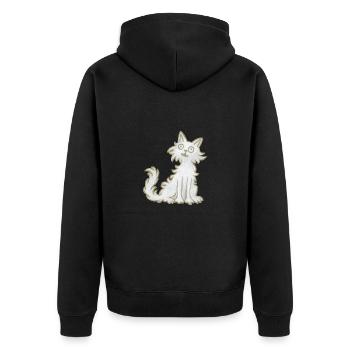 Chat - Veste à capuche bio Premium Unisexe - noir - Dos - Nico (187cm)