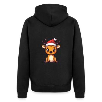 Cerf Noël Noël - Veste à capuche bio Premium Unisexe - noir - Dos - Nico (187cm)