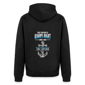 Ship Sailor Ocean Cruise - Unisex Premium Organic Zip Hoodie - black - Back - Nico (187cm)