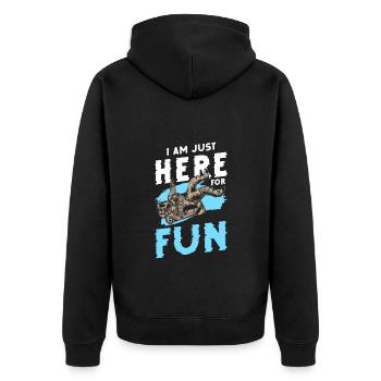 Stars Planets Space Mars - Unisex Premium Organic Zip Hoodie - black - Back - Nico (187cm)