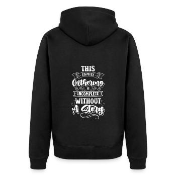 Liebe Familienmitglied Familienurlaub Opa und Oma - Unisex Premium Bio Zip Hoodie - Schwarz - Hinten - Nico (187cm)