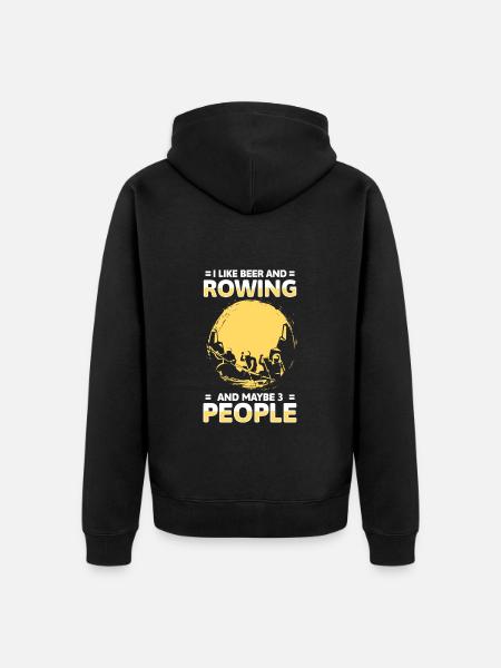 Boat Eights Rowing Team - Unisex Premium Organic Zip Hoodie - black