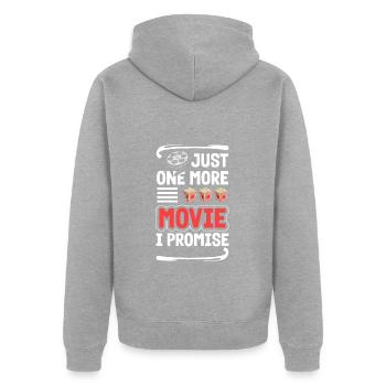 Kino Filmklappe Regie Hollywood - Unisex Premium Bio Zip Hoodie - Grau meliert - Hinten - Nico (187cm)