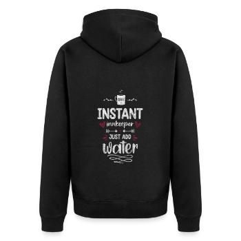 Gaststätte Alkohol Rauchen - Unisex Premium Bio Zip Hoodie - Schwarz - Hinten - Nico (187cm)