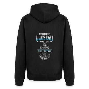 Sailing Ship Shipping Sailing Holidays - Unisex Premium Organic Zip Hoodie - black - Back - Nico (187cm)