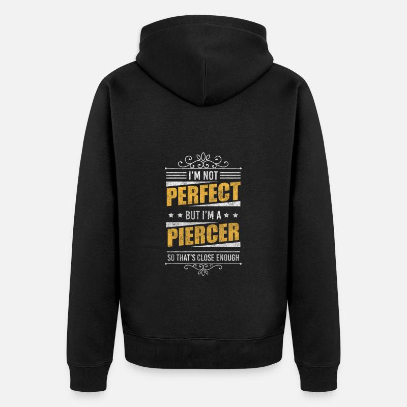 Piercer Studio Profession sans douleur - Veste à capuche bio Premium Unisexe - noir