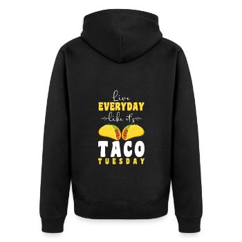 Le gourmet mexicain Sombrero Burrito - Veste à capuche bio Premium Unisexe - noir - Dos - Nico (187cm)