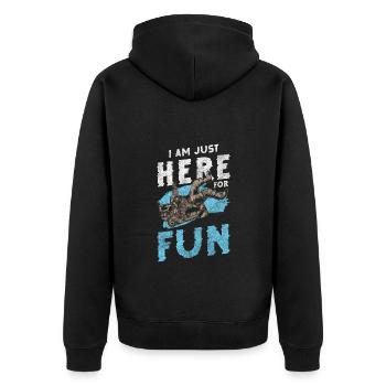 Space, Moon, Galaxy, Space travel - Unisex Premium Organic Zip Hoodie - black - Back - Nico (187cm)