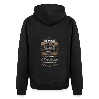 Spécialiste des bâtiments de sécurité - Veste à capuche bio Premium Unisexe - noir - Dos - Nico (187cm)