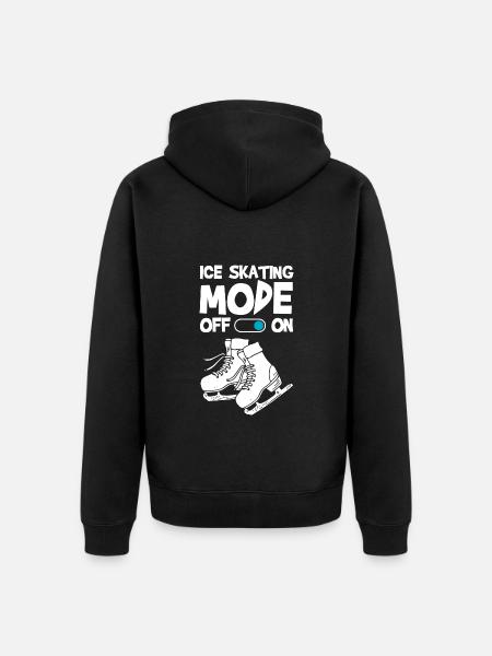 Eislaufen Kunst Hobby Eisbahn - Unisex Premium Bio Zip Hoodie - Schwarz