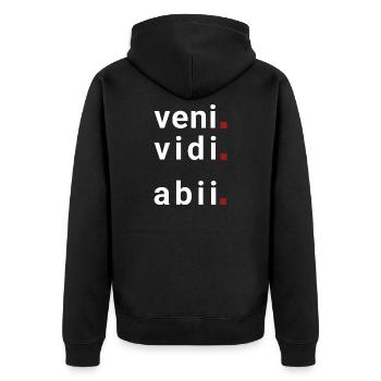 veni vidi abii Je suis venu, j’ai vu, je suis allé. - Veste à capuche bio Premium Unisexe - noir - Dos - Nico (187cm)