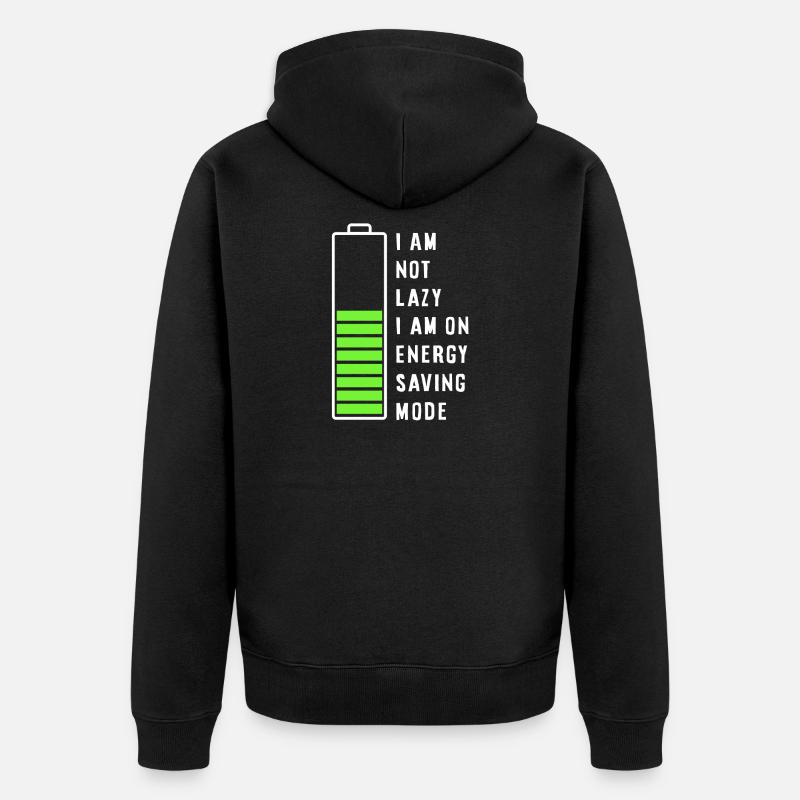 Je ne suis pas paresseux - Veste à capuche bio Premium Unisexe - noir