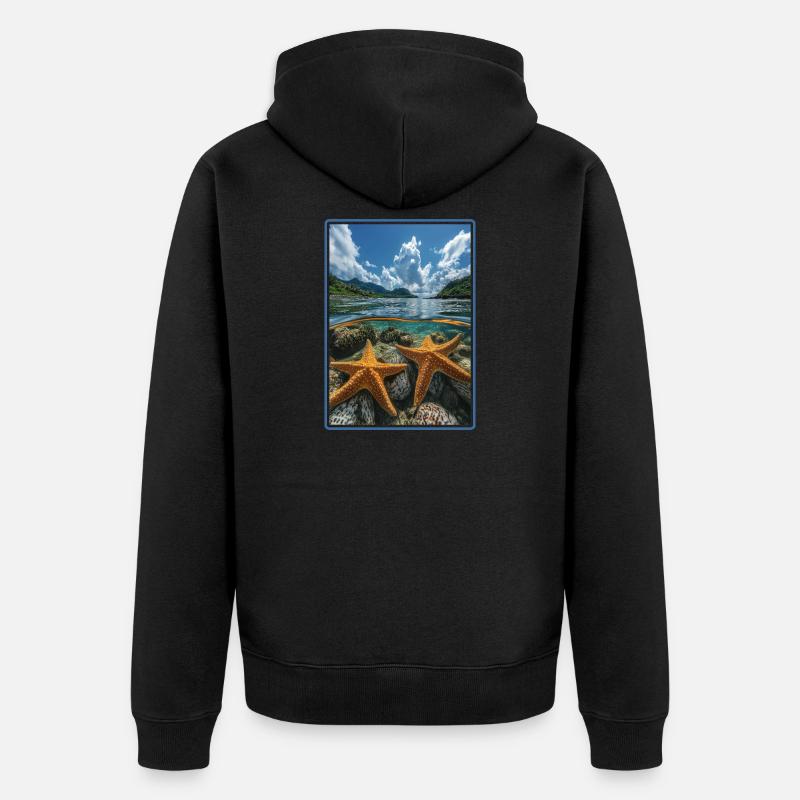 Étoile de mer Étoile de mer - Veste à capuche bio Premium Unisexe - noir