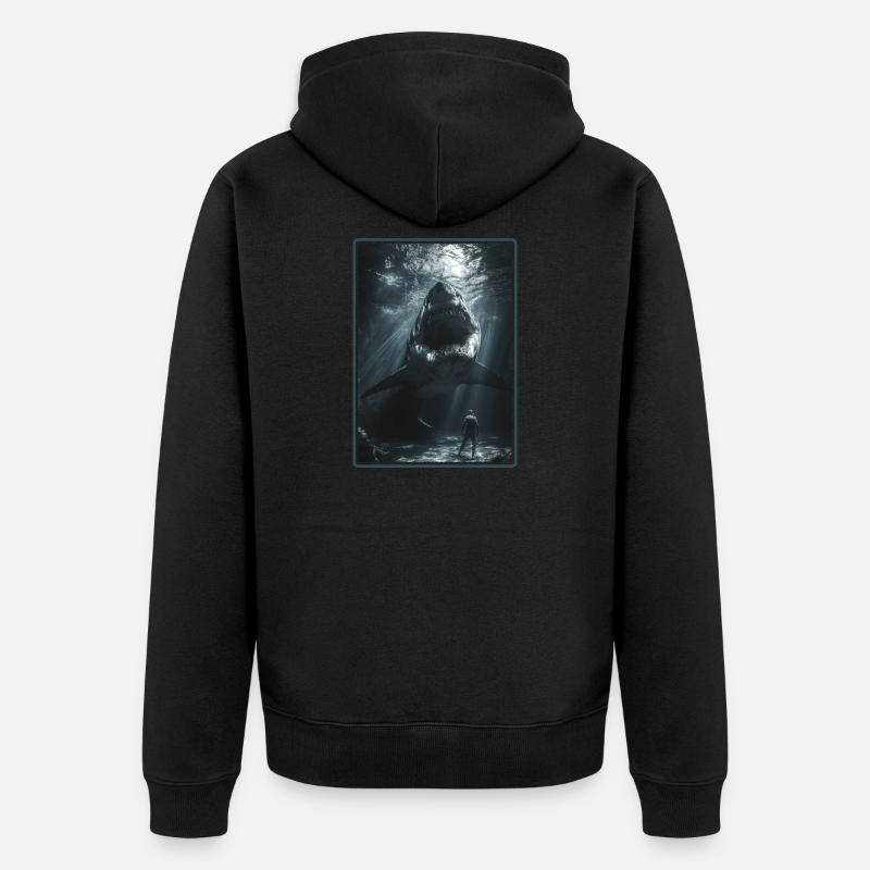 Requins Requin - Veste à capuche bio Premium Unisexe - noir