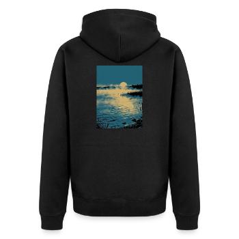 Plöner voir le lever du soleil - Veste à capuche bio Premium Unisexe - noir - Dos - Nico (187cm)