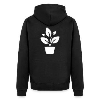 Don du jardinier de jardins de plantes - Veste à capuche bio Premium Unisexe - noir - Dos - Nico (187cm)