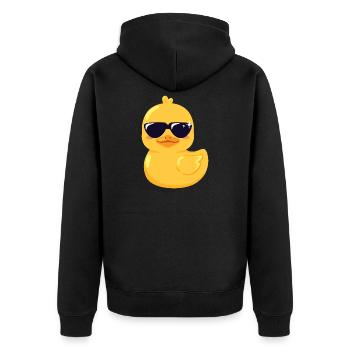 Lunettes de soleil pour l’été - Veste à capuche bio Premium Unisexe - noir - Dos - Nico (187cm)