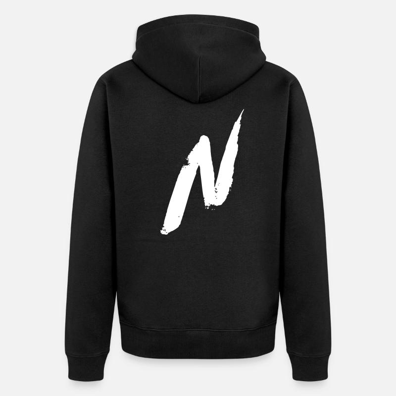 Trendy Cool Stylish N Lettre - Veste à capuche bio Premium Unisexe - noir