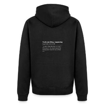 Truc de son encore, anneau d’oeil idiome drôle - Veste à capuche bio Premium Unisexe - noir - Dos - Nico (187cm)