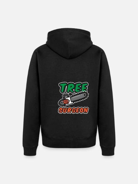Tree Surgeon Arborist Lumberjack Baumchirurg - Unisex Premium Organic Zip Hoodie - black